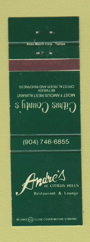 Matchbook Cover - Andre's of Citrus Hills