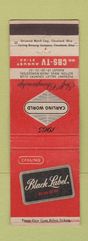 Matchbook Cover - Black Label 1965 Carling Golf Tournament Sutton MA CBS