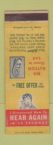 Matchbook Cover - Beltone Hearing Aid girlie