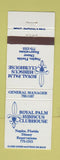 Matchbook Cover - Royal Palm Hibiscus Clubhouse Naples FL
