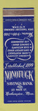Matchbook Cover - Nonotuck Savings Bank Northampton MA