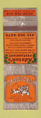 Matchbook Cover - Stagecoach Restaurant Woodside CA