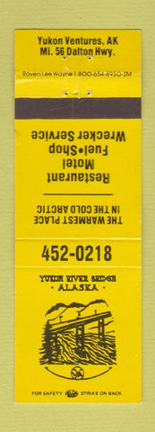 Matchbook Cover - Yukon River Bridge Yukon Ventures AK