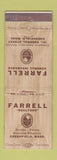 Matchbook Cover - Farrell Real Estate Greenfield MA WORN