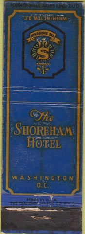 Matchbook Cover - Shoreham Hotel Washington DC wear