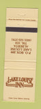 Matchbook Cover - Lake Louise Inn Lake Louise AB