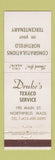 Matchbook Cover - Druke's Texaco oil gas Northfield MA