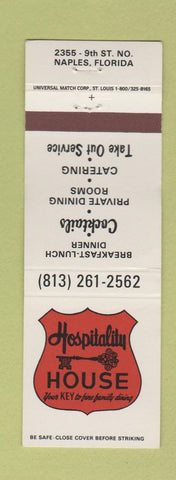 Matchbook Cover - Hospitality House Naples FL