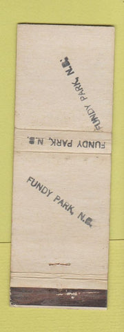Matchbook Cover - Fundy Park NB STAMPED WEAR