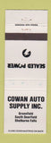 Matchbook Cover - Cowan Auto Supply Greenfield MA WEAR