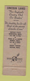 Matchbook Cover - Lincoln Lanes bowling Worcester Quincy Boston MA WEAR