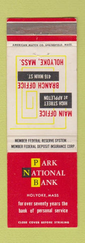 Matchbook Cover - Park National Bank Holyoke MA