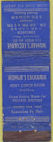 Matchbook Cover - Woman's Exchange Cincinnati OH WEAR