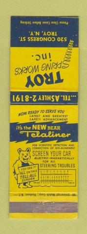 Matchbook Cover - Troy Spring Works Troy NY WEAR