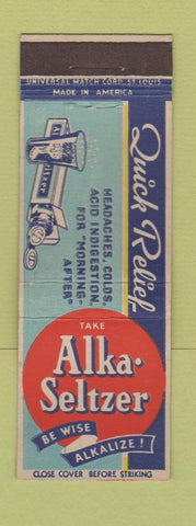 Matchbook Cover - Alka Seltzer Antacid