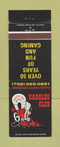 Matchbook Cover - Harolds Club Casino Reno NV