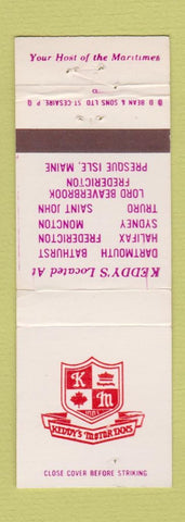 Matchbook Cover - Keddy's Motor Inns Canada CHAIN