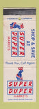 Matchbook Cover - Super Duper Grocery WORN