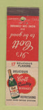 Matchbook Cover - Cott Beverages Soda