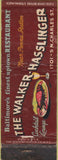 Matchbook Cover - Walker Hasslinger Baltimore MD CREASE