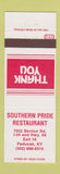 Matchbook Cover - Southern Pride Restaurant Paducah KY