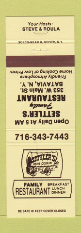 Matchbook Cover - Settler's Family Restaurant Batavia NY