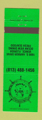 Matchbook Cover - Sharky's Crab Oyster Bar Venice FL