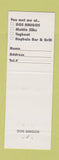 Matchbook Cover - Dos Amigos Mexican Restaurant Steamboat Colorado