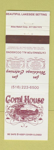 Matchbook Cover - Coral House Restaurant Milburn Lake Baldwin NY