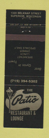 Matchbook Cover - The Patio Restaurant Superior WI