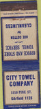 Matchbook Cover - Office Store Towel Service NO TOWN