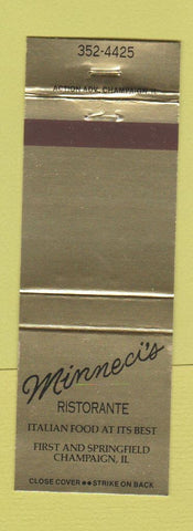 Matchbook Cover - Minneci's Italian Restaurant Champaign IL