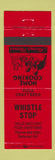 Matchbook Cover - Whistle Stop Pizza Deferiet NY RED