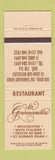 Matchbook Cover - La Gourmandise Restaurant St Jean Sur Richelieu QC