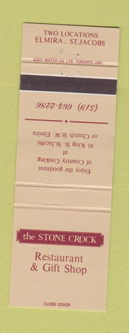 Matchbook Cover - The Stone Crock Restaurant Elmira ON