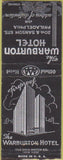 Matchbook Cover - Warburton Hotel Philadlephia PA BOBTAIL