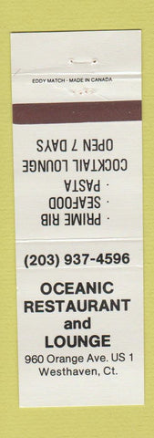 Matchbook Cover - Oceanic Restaurant Lounge Westhaven CT