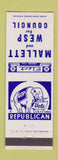 Matchbook Cover - Mallett and Wesp for Council Election