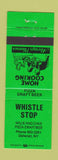 Matchbook Cover - Whistle Stop Pizza Deferiet NY GREEN