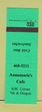 Matchbook Cover - Annamarie's Cafe Philadelphia PA GREEN