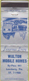 Matchbook Cover - Walton Mobile Homes Leesburg FL WORN