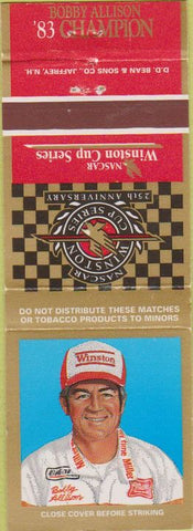 Matchbook Cover - Winston Cigarettes Bobby Allison NASCAR