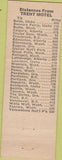 Matchbook Cover - Trent Motel Spokane WA POOR PAPER LOSS
