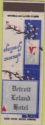 Matchbook Cover - Detroit Leland Hotel MI