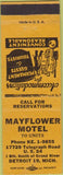 Matchbook Cover - Mayflower Motel Detroit MI