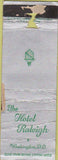 Matchbook Cover - Hotel Raleigh Washington DC POOR