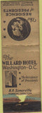 Matchbook Cover - Willard Hotel Washington DC WORN DQ