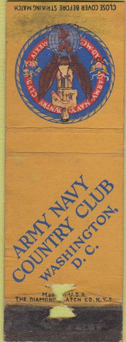 Matchbook Cover - Army Navy Country Club Washington DC WORN
