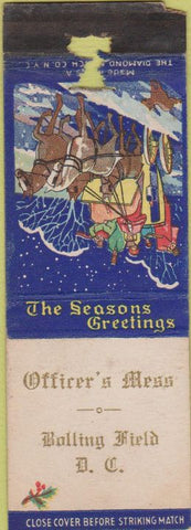 Matchbook Cover - Officer's Mess Bolling Field Washington DC? WORN