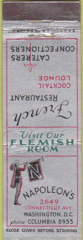 Matchbook Cover - Napolean French Restaurant Washington DC
